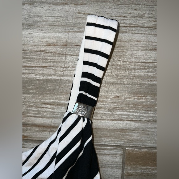 White House Black Market Sleeveless Bias Stripe Maxi Dress - Picture 5 of 5